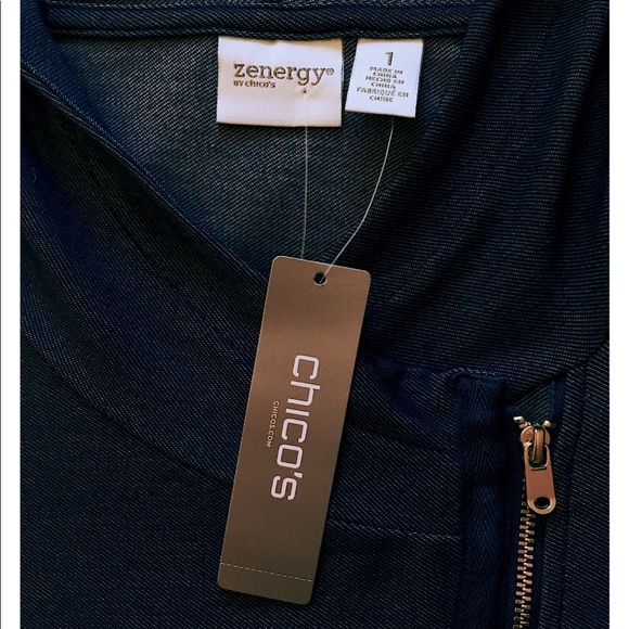 Chico’s Zenergy Cali Knit Indigo Jacket - Picture 6 of 8